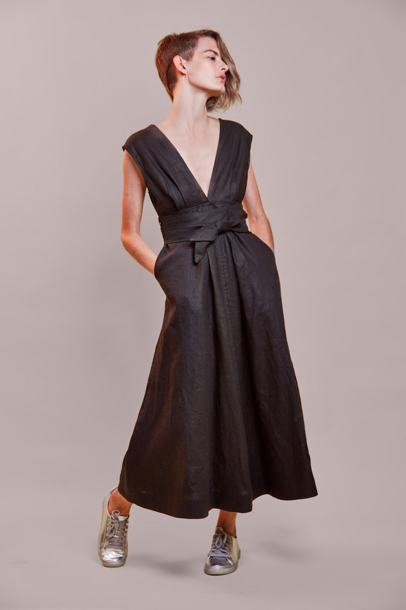 arden midi dress Women's Vix Paula Hermanny Arden Midi Dress - Black